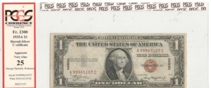 FR-2300 1935 A Series Hawaii $1 Silver Certificate "RARE A-C BLOCK" *PCGS 25 VF* - Picture 1 of 2