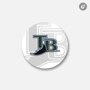 Tampa Bay Rays MLB | 4'' X 4'' Round Decorative Magnet - Picture 1 of 2