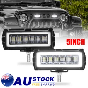 2x 5"inch LED Work Light Bar 7D Driving Beam Reverse Fog Offroad 4WD 4X4 Truck - Picture 1 of 12
