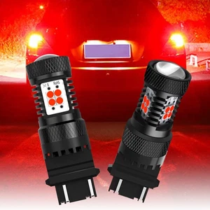 2x AUXITO 3157 Rojo LED Brillante Cola Freno Parada Bombilla Luz/Estacionamiento 14SMD 3156 Lámpara - Imagen 1 de 10