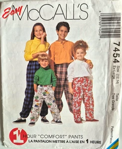 MCCALLS PATTERN 7454 PANTS PULL-ON BOYS GIRLS SIZES 12 14 UNCUT VINTAGE 1995 - Picture 1 of 2