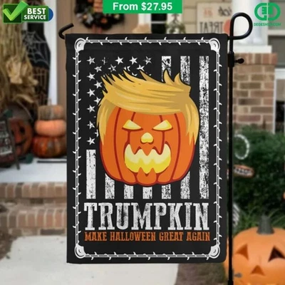 Trump Pumpkin Make Halloween Great Again Flag - Image 1 of 4