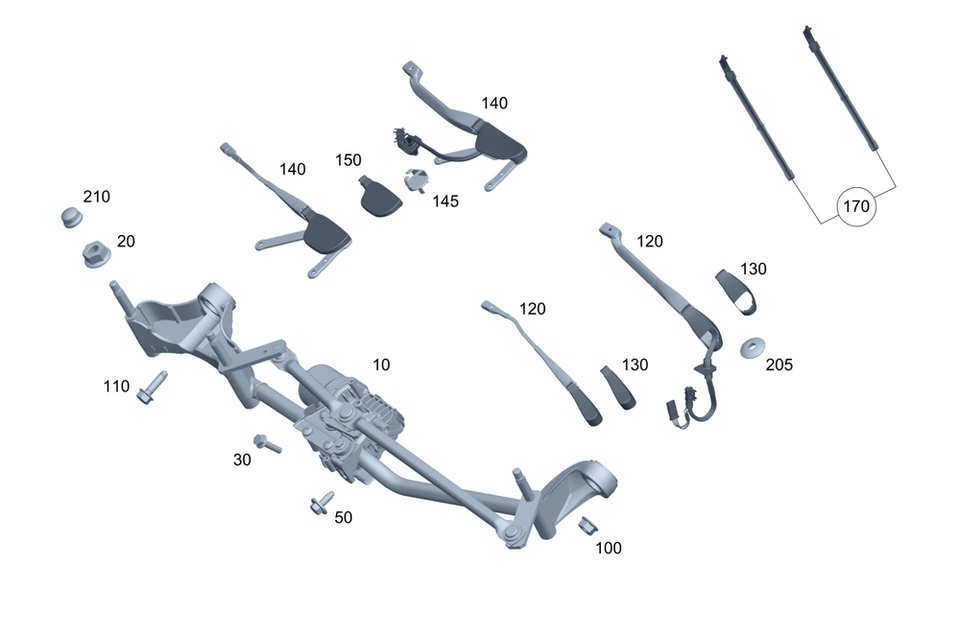 Kit de piezas limpiaparabrisas originales Mercedes-Benz 167-820-94-01 Foto 1 de 1