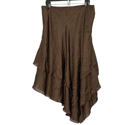 Falda midi asimétrica con volantes a lunares marrón Lauren Ralph Lauren - 14 Foto 1 de 4