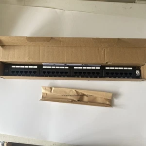 Excel 24 Port Cat5e Unshielded Patch Panel, 1u Rack Mount (100-726) - Afbeelding 1 van 4