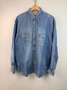 Levis Orange Tab Denim Shirt Large VTG 90s Mens XXL - Picture 1 of 8