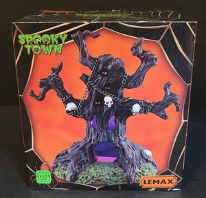 Lemax Spooky Town Halloween Village Árbol Espeluznante Encadenado 54441 Calaveras Ojo Embrujado - Imagen 1 de 6