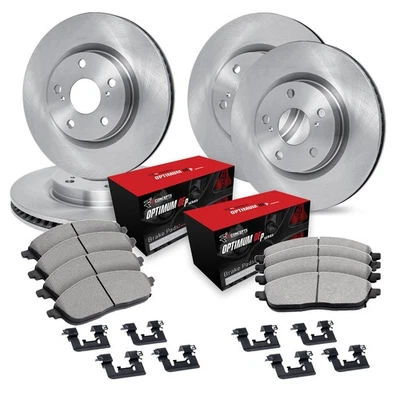 For BMW 550i GT xDrive 10-17 R1 Concepts Front & Rear Brake Kit w Optimum Pads Foto 1 de 2