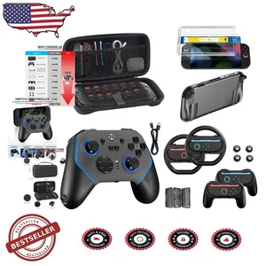 Nintendo Switch 2 Pro Controller Set: Elite Case, Displayschutzfolie, Griff - Bild 1 von 11