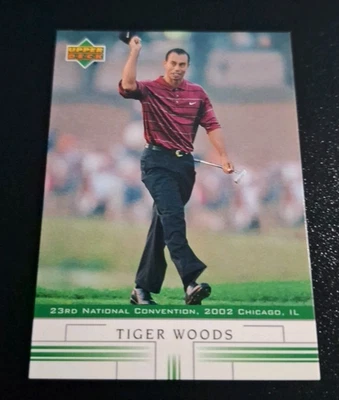 2002 UPPER DECK NATIONAL CONVENTION SP #N-11 TIGER WOODS WORLD GOLF HOF NRMT-MT! - Image 1 of 2