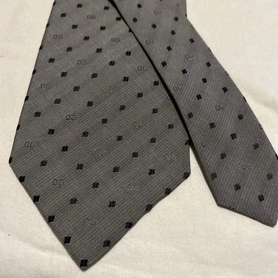 USED CRAVATTA DOLCE & GABBANA Gray & BLACK DIAMONDS TIE D&G - Image 1 of 4
