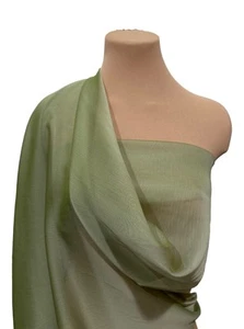CHIFFON TWO TONED  FABRIC SHEER SAGE A 69  ,  BRIDESMAID, FORMAL/ CURTAINS, - Picture 1 of 2