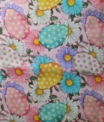 David  Textiles - Spring Eggs - Pastel Pink Quilting and Crafting Fabric - Image 1 of 2