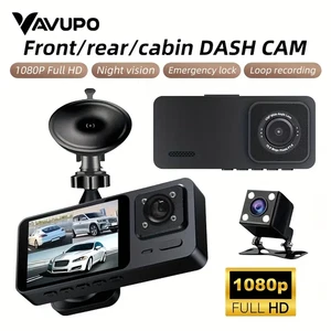 3 Channel 1080P Dash Cam IR Night Vision, Loop Recording 2 inch+32G SD Card - Picture 1 of 6