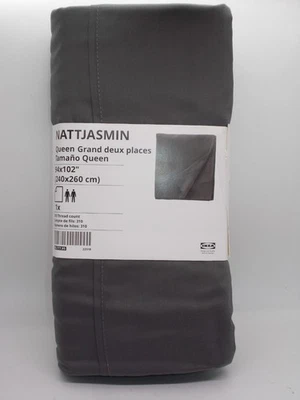 Sábana plana gris carbón Ikea Nattjasmin REINA nueva Foto 1 de 4