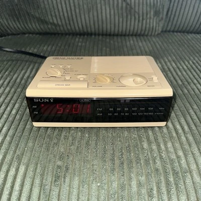 Sony Dream Machine ICF-C3W Vintage Alarm Clock Radio Tested - Image 1 of 4