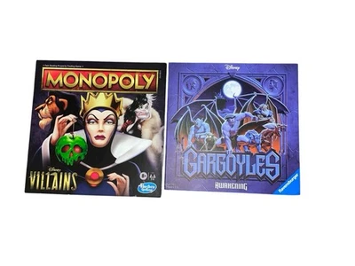 Disney Board Games~ Disney Villains Monopoly, Disney Gargoyles ~ NIB Set Of 2  - image 1 of 3