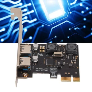 Pci‑E To Usb 3.0 Expansion Card Enclosed High Power Inductor 2 Port Usb3.0 TOS - Bild 1 von 24