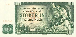 CECOSLOVACCHIA CZECHOSLOVAKIA 100 KORUN ANNO 1961 PREFIX G PICK P91k UNC - FDC - Foto 1 di 2