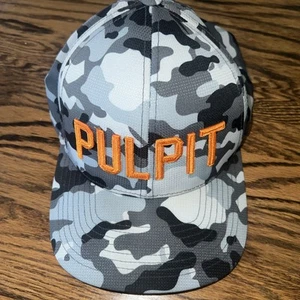 G/FORE GFORE Hat Mens Camo Black Gray Snapback Cap Orange Pulpit Golf - Picture 1 of 7