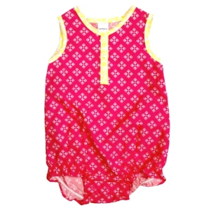 Body Carter's Sin Mangas Floral Algodón Talla 18M Rosa - Imagen 1 de 4