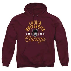 Loyola Adult Pullover Hoodie Ramblers, Maroon, S-3XL - Picture 1 of 6
