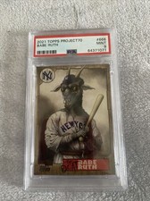 Babe Ruth The Goat 2021 Topps Project 70 By Alex Pardee #666 NY Yankees PSA 9