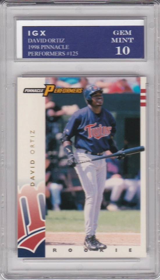 TARJETA DE NOVATO DAVID ORTIZ Graduada GEMA COMO NUEVA 10 $$ RC Béisbol Gemelos Boston Red Sox Foto 1 de 1