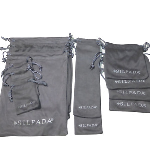 Silpada Set of 12 Necklace Bracelet Earring Jewelry Pouches Bags Lot