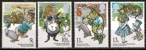 1979 WINNIE THE POOH,PETER RABBIT,ALICE,WIND IN WILLOWS STAMPS SG 1091-4 NHM - Picture 1 of 1