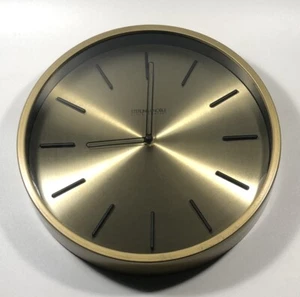 Vintage Sterling & Noble retrò stile MCM ottone tono tavola rotonda appeso a parete 11,5" - Foto 1 di 9