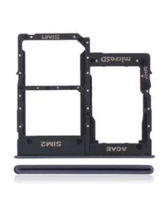 Dual Sim Card Tray Compatible For Samsung Galaxy A31 (A315 / 2020) (Black) - Picture 1 of 3