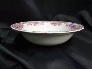 Crown Ducal Bristol Pink, Flowers & Birds: Cereal Bowl, 6 3/4", As Is - Picture 1 of 10