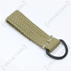 GERMAN ARMY CANVAS WEBBING BELT LOOP D-RING - WW2 REPRO - Picture 1 of 1