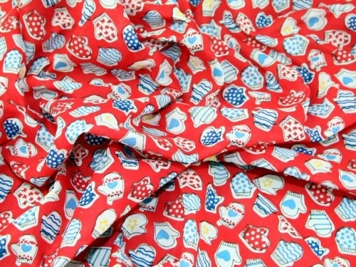 Minerva Printed Polycotton Fabric Red - per metre - Imagem 1 de 1