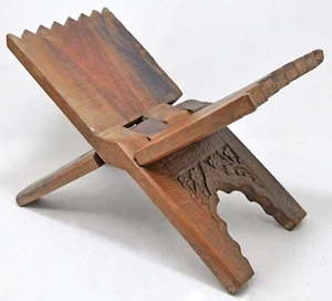 Antique Wooden Holy Quran Book Stand Original Old Hand Crafted - Picture 1 of 10