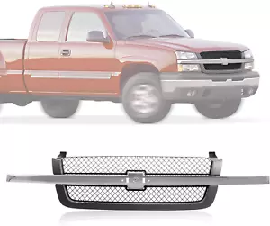 Kühlergrill Struktur dunkelgrau mit Chrom Mittelleiste kompatibel mit Chevrolet - Bild 1 von 7