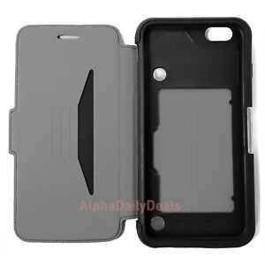 OtterBox Strada iPHONE 6 6S PLUS Wallet Protective Case Folio Cover Black