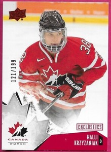 2015-16 Upper Deck Team Canada Juniors HALLI KRZYZANIAK #58 Exclusives 121/199