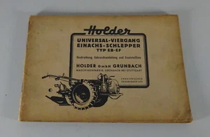Betriebsanleitung / Ersatzteilliste Holder Einachs-Schlepper EB-EF Stand 1952 - Bild 1 von 4