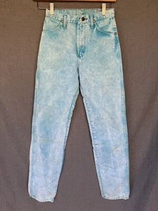 Vintage Wrangler Womens Jeans Sz 9 - 26W/31L USA Blue Bleach dye 90s - Picture 1 of 11