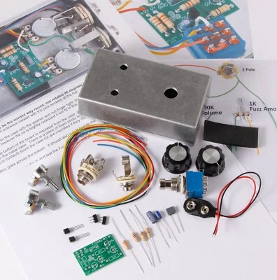 DUNKSELECTROSHOP Kit completo de pedal para guitarra Fuzz Face Clone - estuche perforado ollas perillas Stompbox Reino Unido