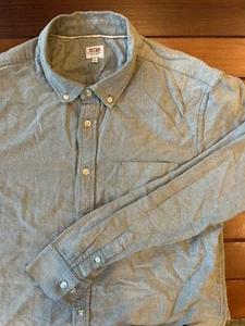 OBEY Mens Long Sleeve Button Down Shirt Size Large Gray Heather Soft Cotton - Picture 1 of 8