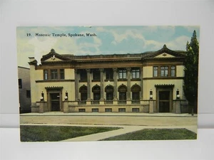 Vintage Freimaurer Tempel Spokane Waschung. Postkarte - P24 - Bild 1 von 4