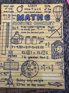 MATH 6 Teaching Textbooks Answer Booklet Only Greg Sabouri Homeschool Curriculum - Picture 1 of 2