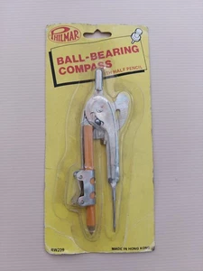 Vintage Philmar Ball Bearing Compass With Half Pencil Made In Hong Kong - Picture 1 of 2