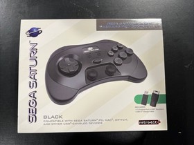 Retro-Bit SEGA Saturn 2.4GHz Wireless Pro Controller for Sega Saturn, PC, Switch