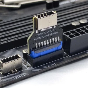 19PIN To TYPE E Upward USB Front Panel Adapter 19PIN USB3.0 To Type C Front SAL - Afbeelding 1 van 23