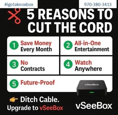 VSEE V3 Plus Android Streaming Box TV Internet Netflix Hulu Disney FREE - Image 1 of 4