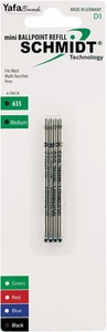 Schmidt 635 Mini D1 Kugelschreibermine mittel, 4er-Pack, schwarz (SC58149) - Bild 1 von 14